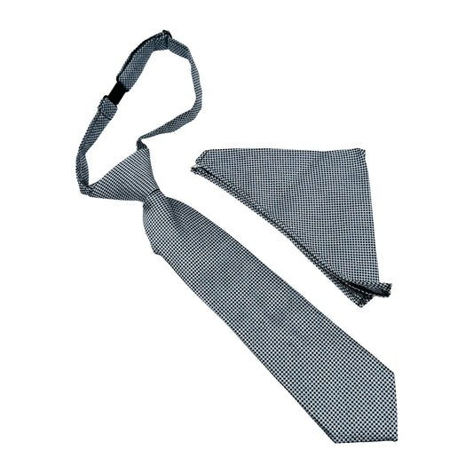Imported Grey 'Checkered Pattern' Tie (Size Regular)