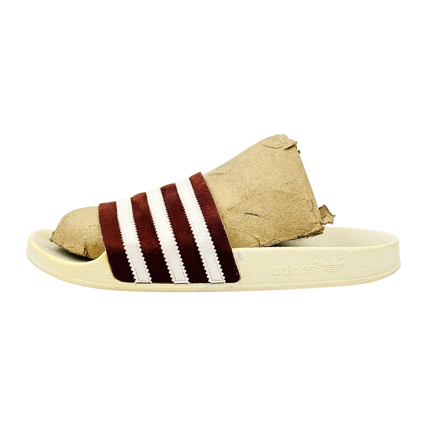 Adidas Adilette Burgundy Slides (Size 40.5) - BD7574