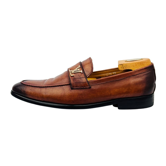 Louis Vuitton Major Brown Leather Loafers (Size 43)