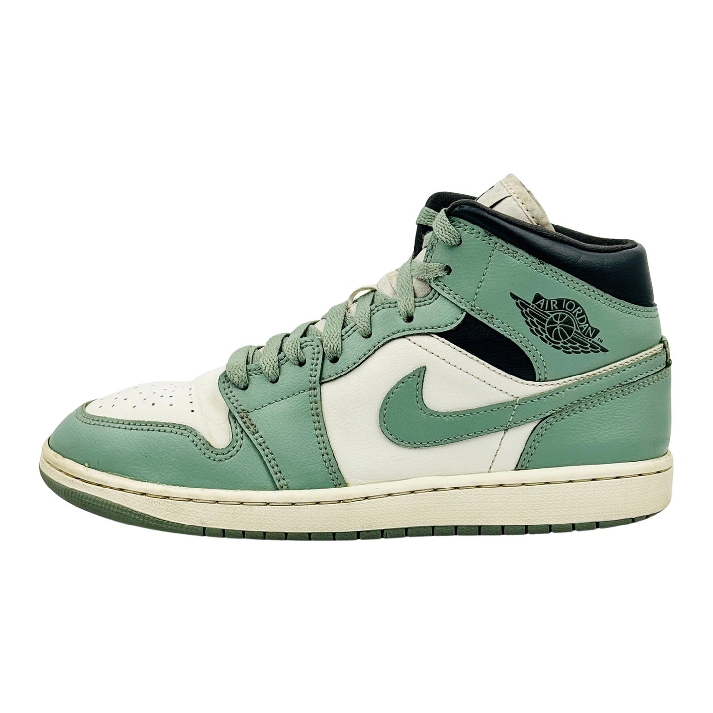 Nike Air Jordan 1 Mid 'Jade Smoke' Sneakers (Size 40.5) - BQ6472-130
