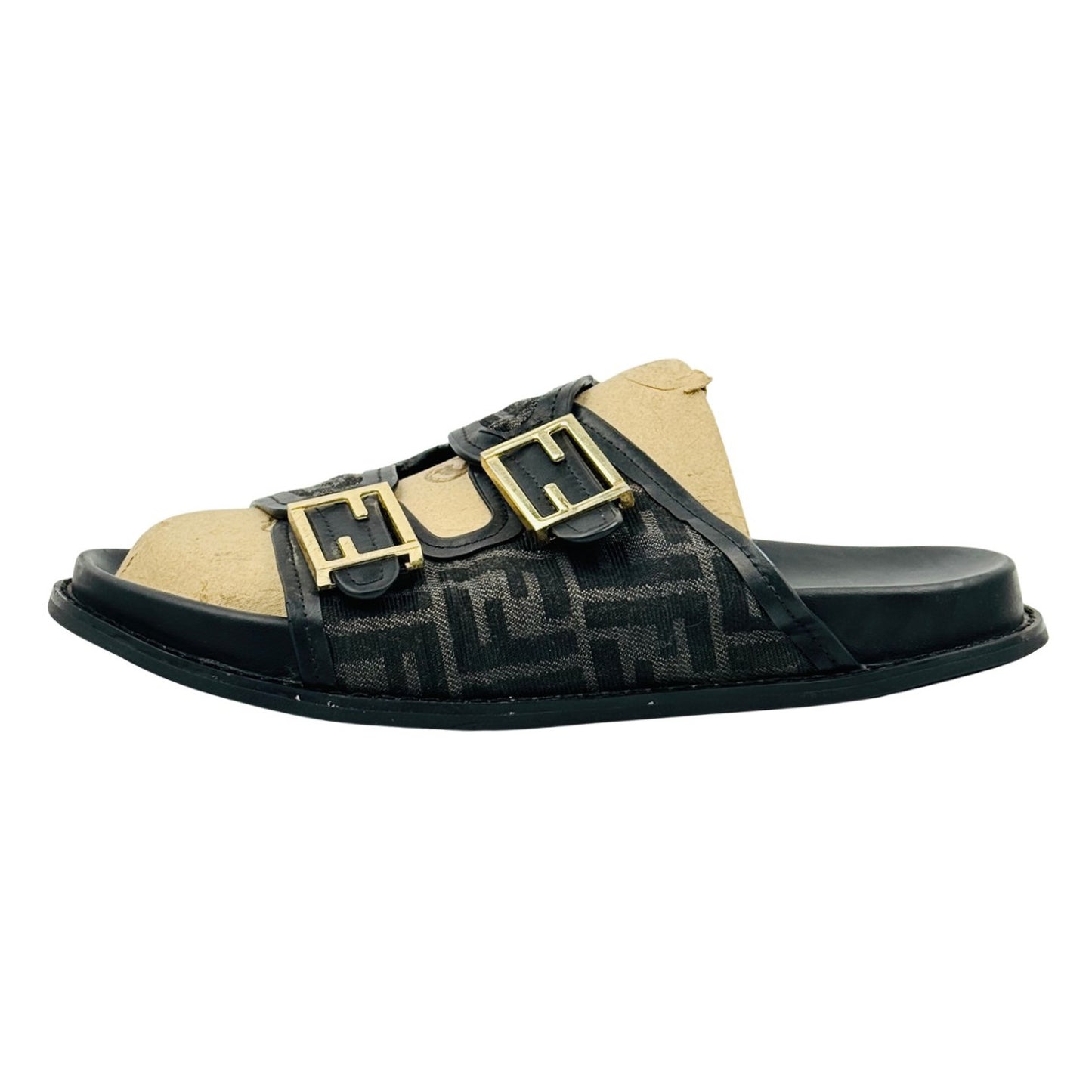 Fendi Feel Black Sandal Slippers (Size 42.5)