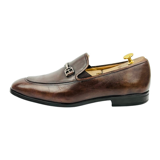 Bally Men's Brown Leather Loafers (Size 42)