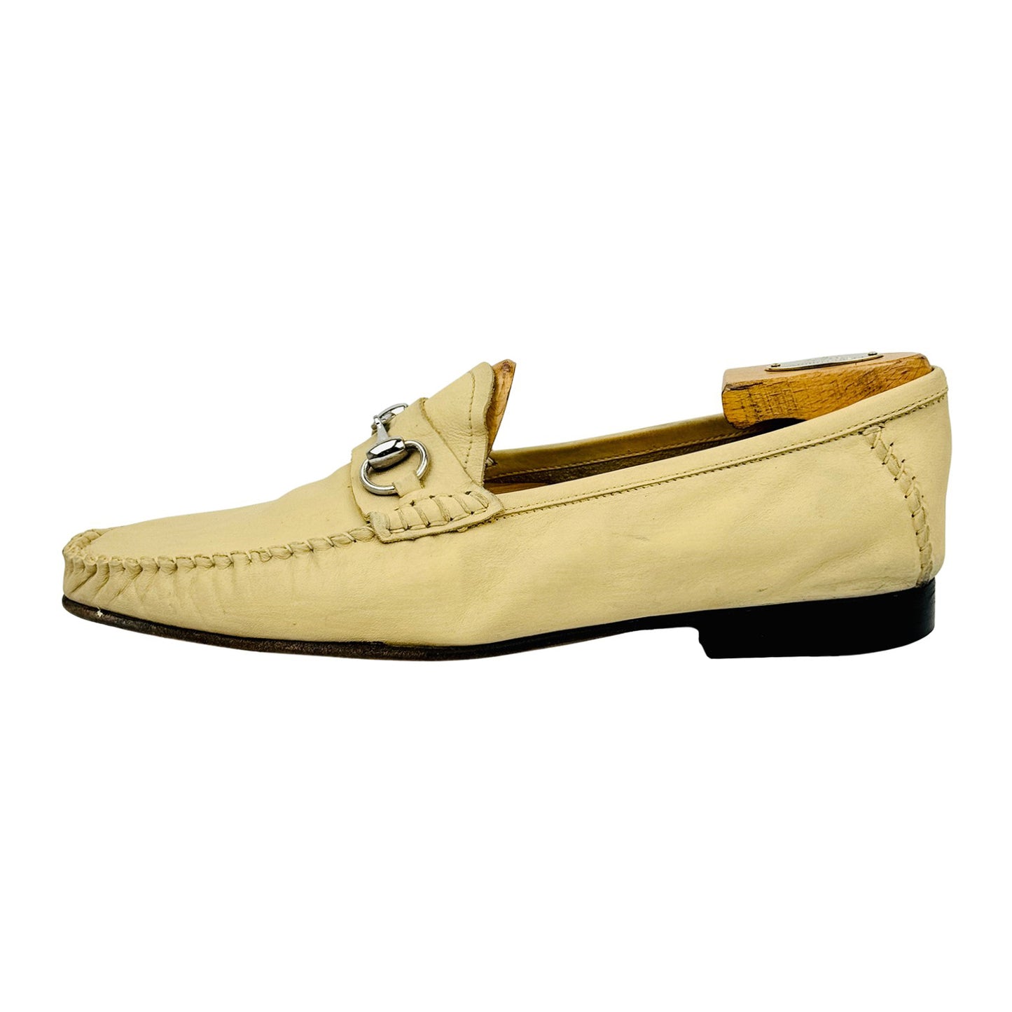 Gucci Gigi Beige Leather Loafers (Size 42.5/43)
