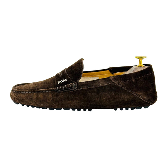 Boss Men's Brown Suede Loafer (Size 42) - 50466657 201