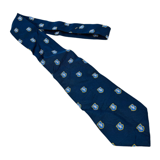 Ralph Lauren Polo Navy Blue 'Crest Motifs' Tie (Size Regular)