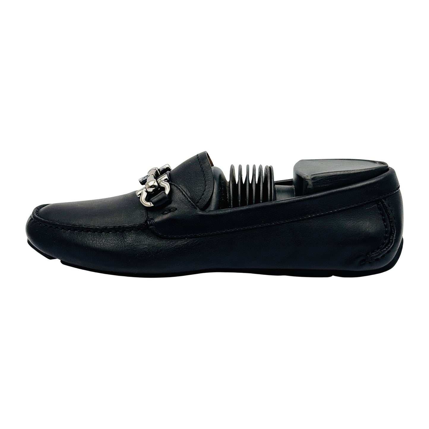 Salvatore Ferragamo Gancini Bit Black Loafers (Size 39/39.5)