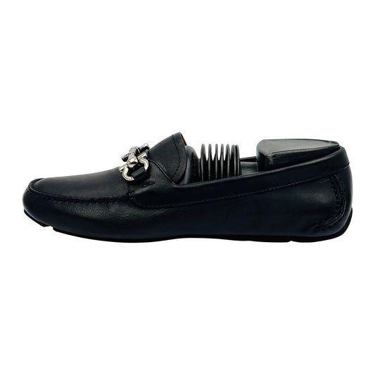 Salvatore Ferragamo Gancini Bit Black Loafers (Size 39/39.5)