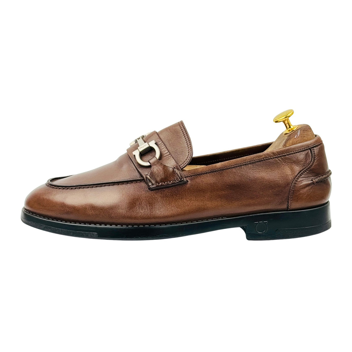 Salvatore Ferragamo Brown Gancini Bit Loafers (Size 44) - L0 70093
