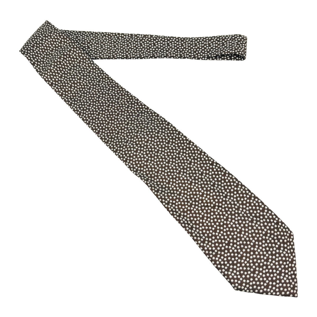 Boggi Milano Dark Brown Polka Dots Tie (Size Regular)