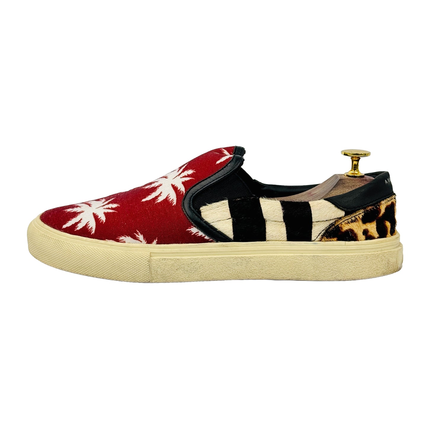 Amiri Palm Patchwork Multicolor Slipons (Size 41/41.5)
