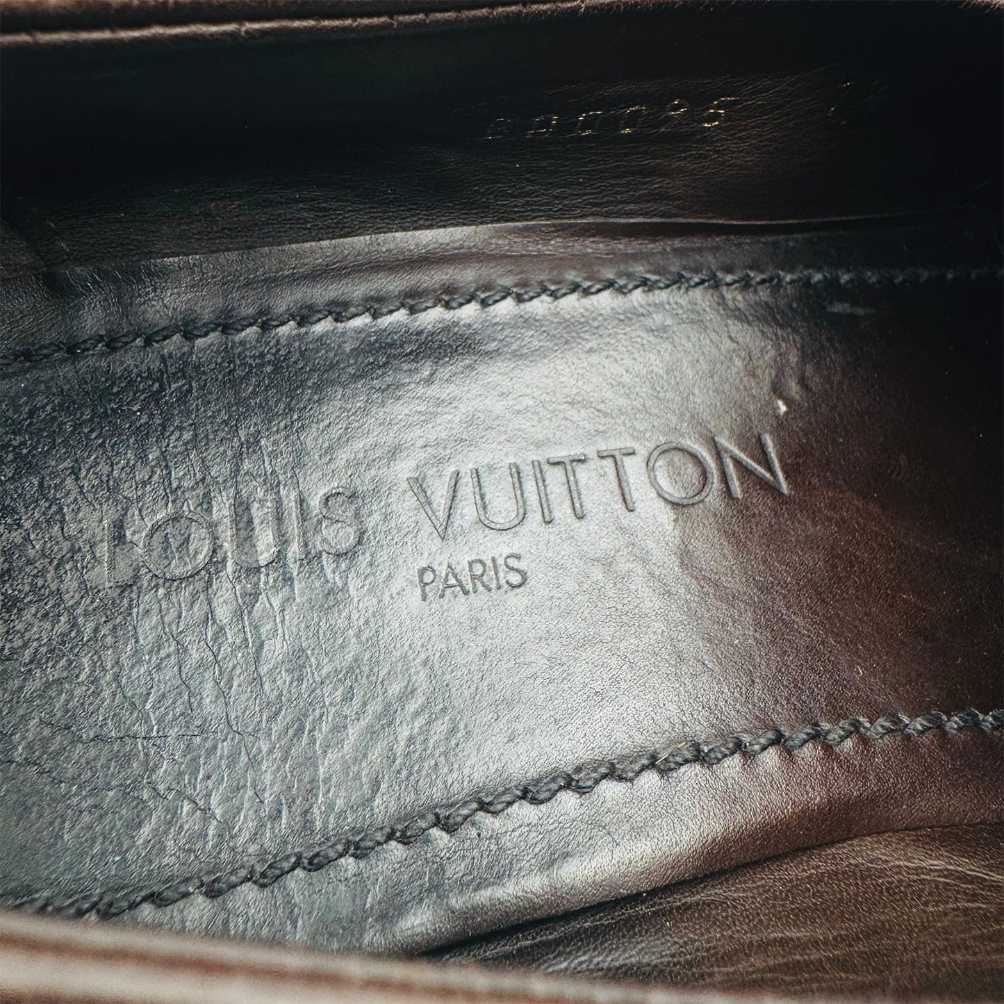 Louis Vuitton Men's Brown Leather Loafers (Size 42.5)