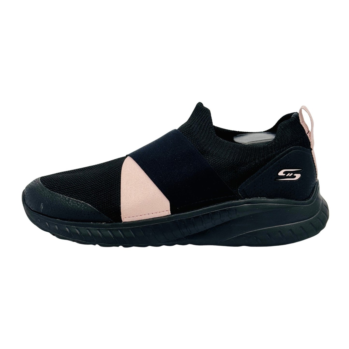 Skechers Bobs Squad Chaos Black Slipon Shoes (Size 37.5/38)