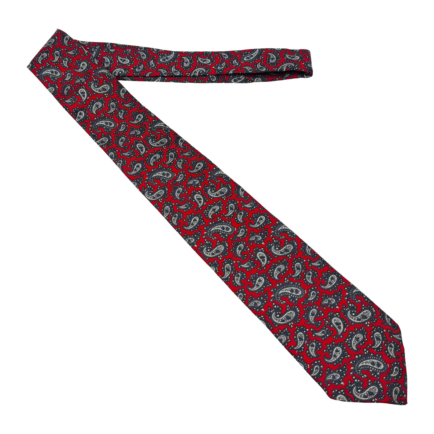 Christian Dior Red 'Paisley Pattern' Silk Tie (Size Regular)