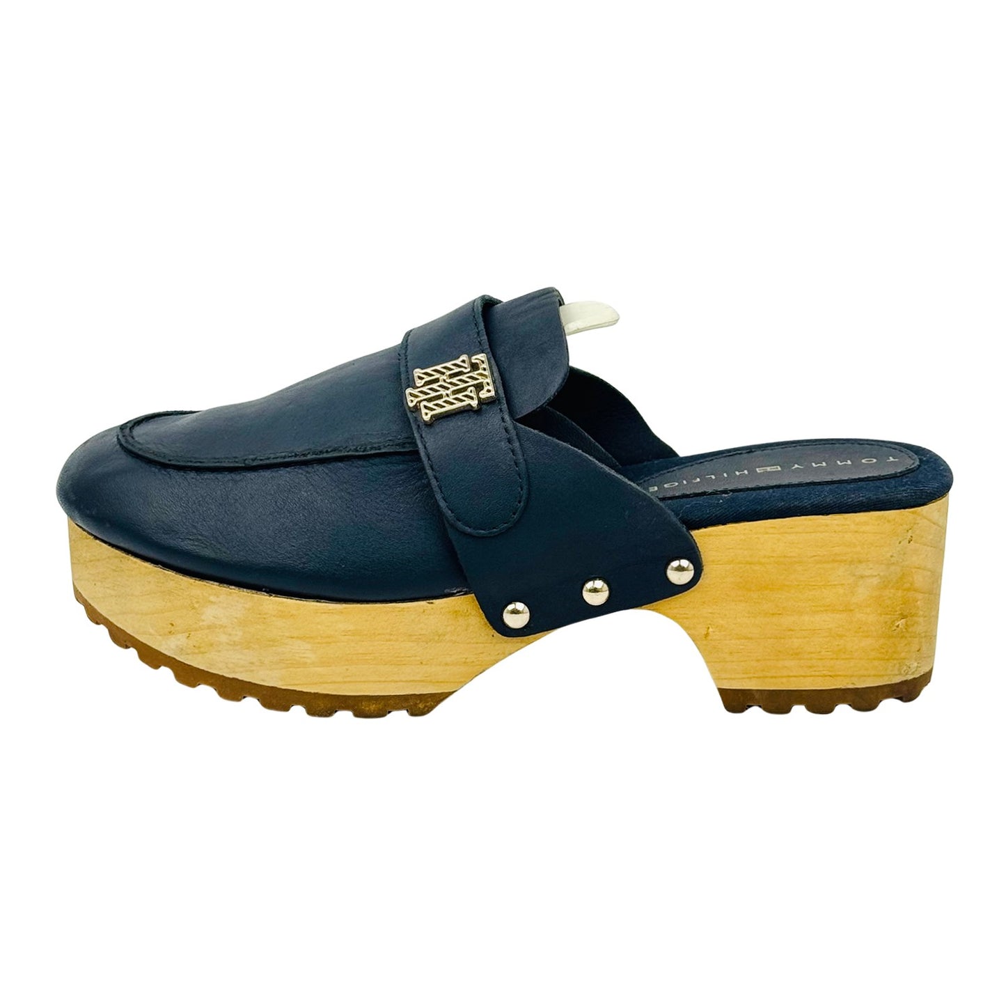 Tommy Hilfiger Hardware Mid Heel Clogs (Size 38) - FW0FW06602