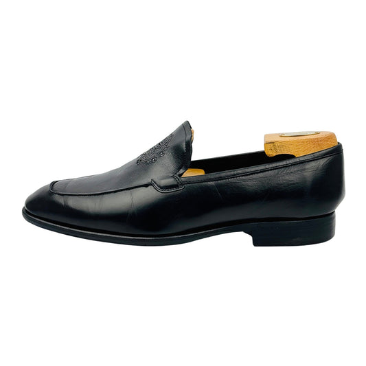 Roberto Cavalli Black Monogram Leather Loafers (Size 43.5)