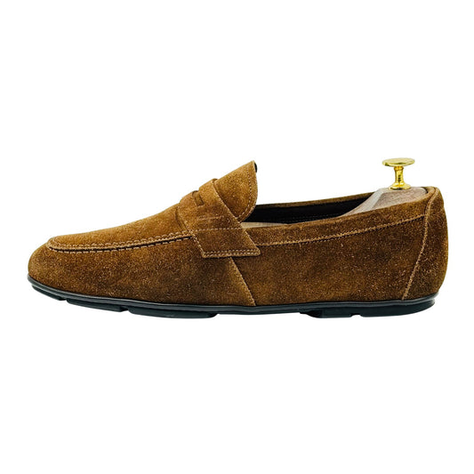 Salvatore Ferragamo Men's Brown Suede Loafers (Size 42)