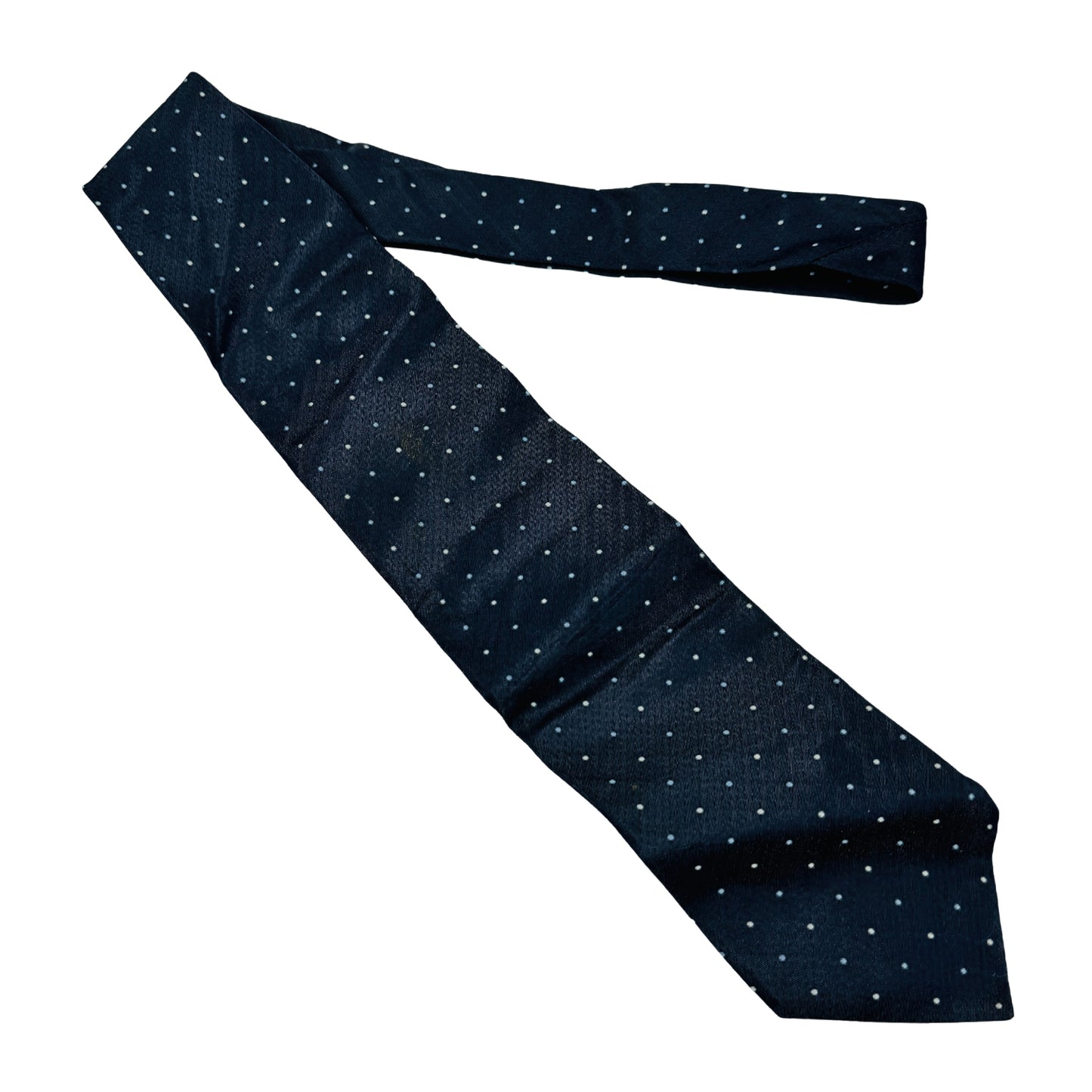 Hugo Boss Dark Navy Blue 'Polka Dots' Silk Tie (Size Regular)