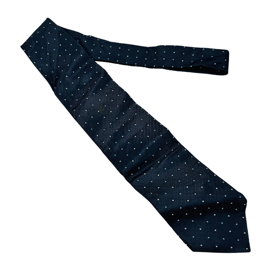 Hugo Boss Dark Navy Blue 'Polka Dots' Silk Tie (Size Regular)
