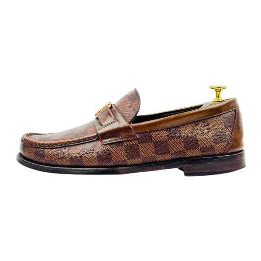 Louis Vuitton Major Brown Damier Loafers (Size 42.5)