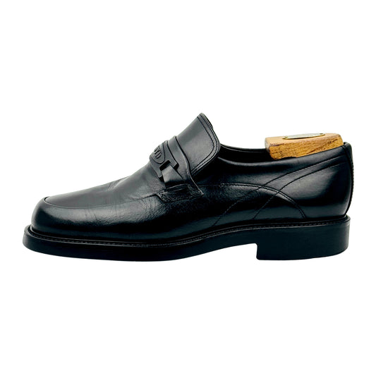 LLOYD Men's Black Leather Loafers (Size 42)
