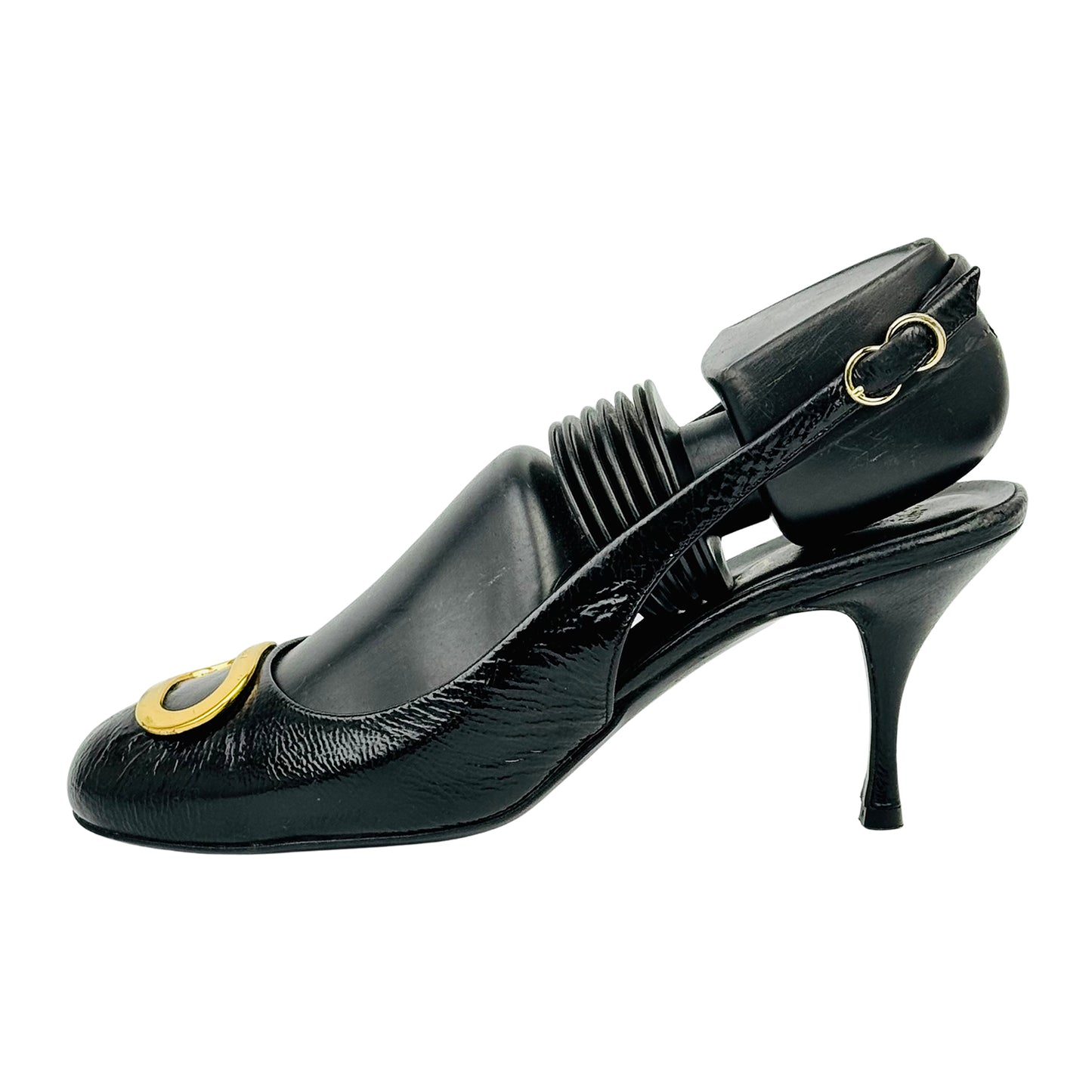 Bally Women's Black Slingback Pumps (Size 38)