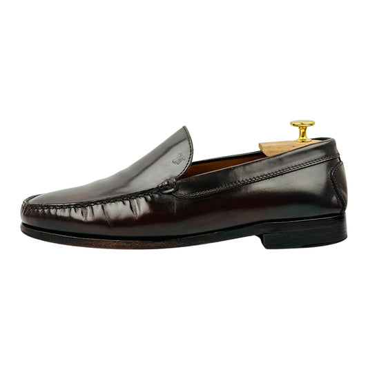 Tod's Men's Cognac Brown Leather Loafers (Size 43)