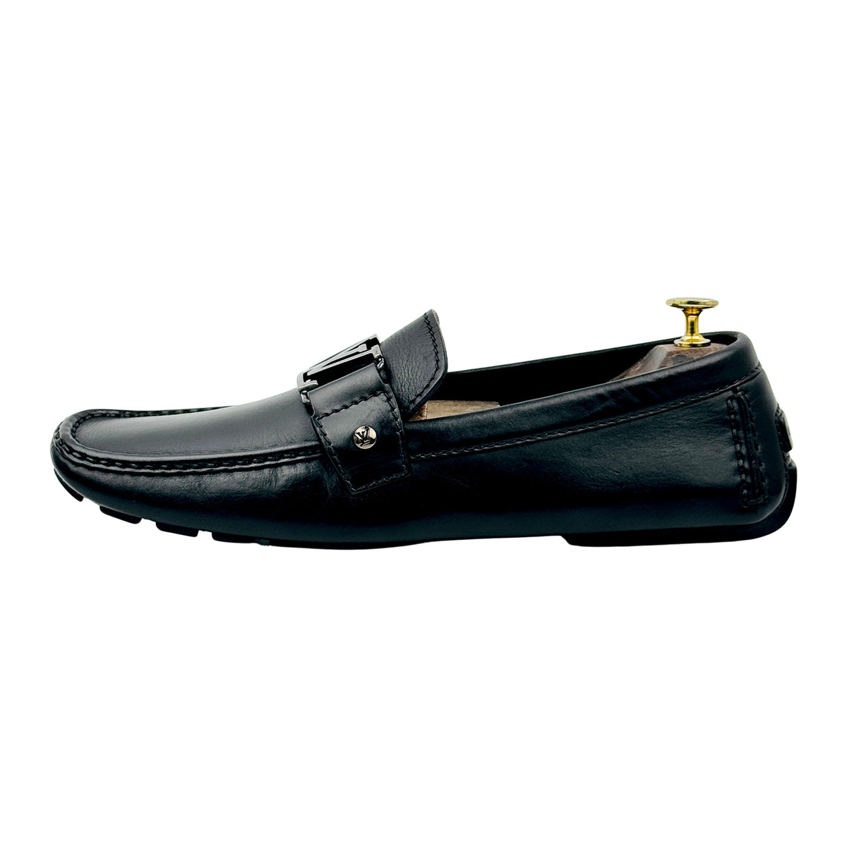 Louis Vuitton Monte Carlo Black Leather Loafers (Size 43)