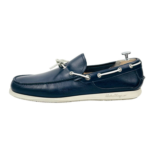 Salvatore Ferragamo Men’s Leather Boat Shoes (Size 44)