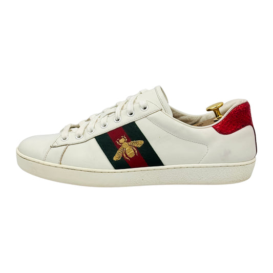 Gucci Ace 'Bee Embroidered' White Sneakers (Size 43/43.5) - 429446