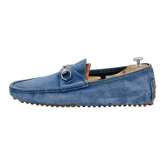 Gucci Blue Suede Horsebit Driving Loafers (Size 46/46.5) - 236936