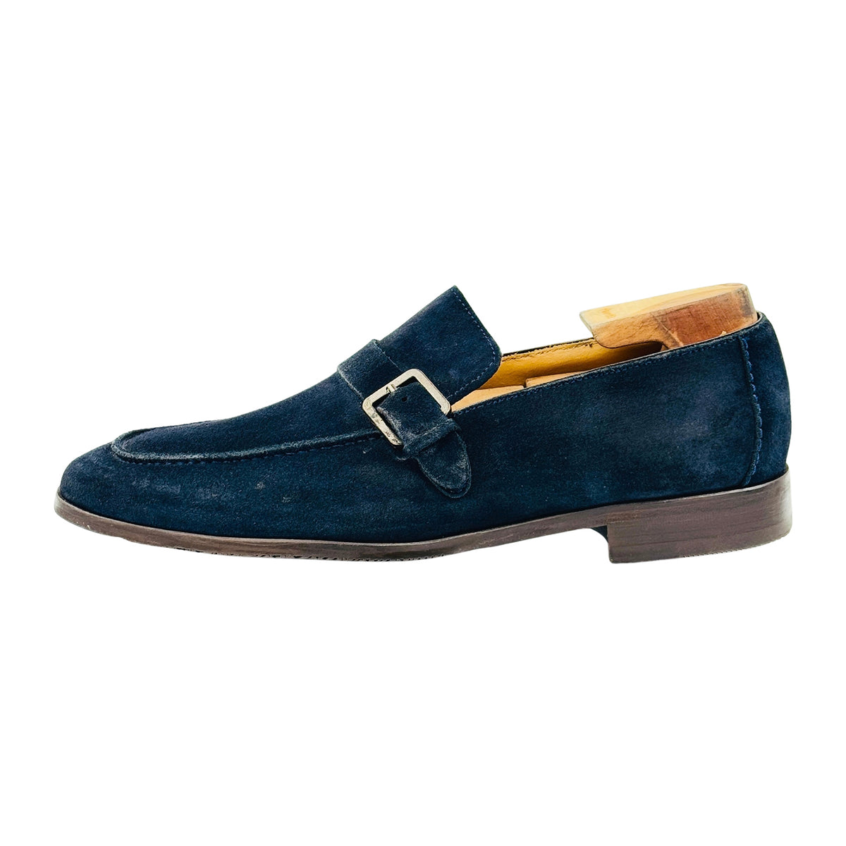 Emidio Tucci Navy Blue Suede Loafers (Size 42)