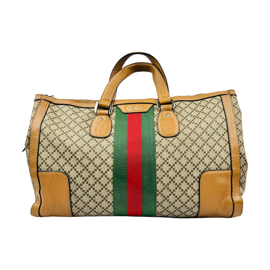 Gucci GG Supreme Web Diamante Weekender Bag