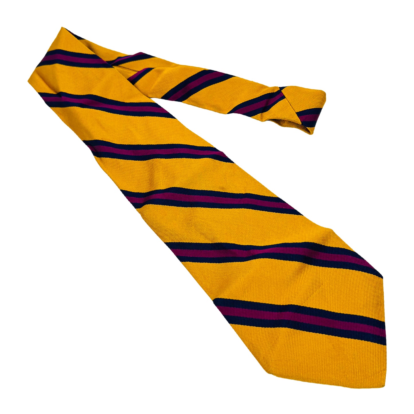 Ralph Lauren Polo Mustard Yellow 'Diagonal Stripes' Tie (Size Regular)