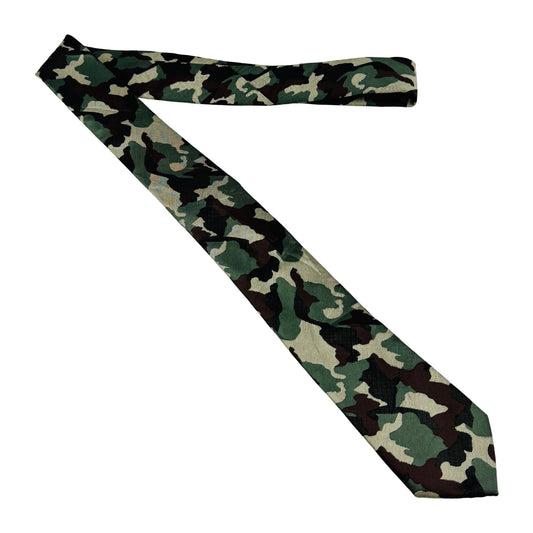Green Camouflage Pattern Tie (Size Slim Fit)