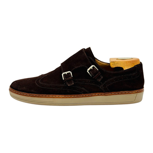 Massimo Dutti Suede Double-Monk Brown Sneakers (Size 43)