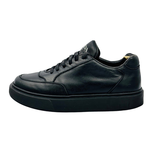 Prada Men's Black Leather Sneakers (Size 42.5/43) - 4E3453