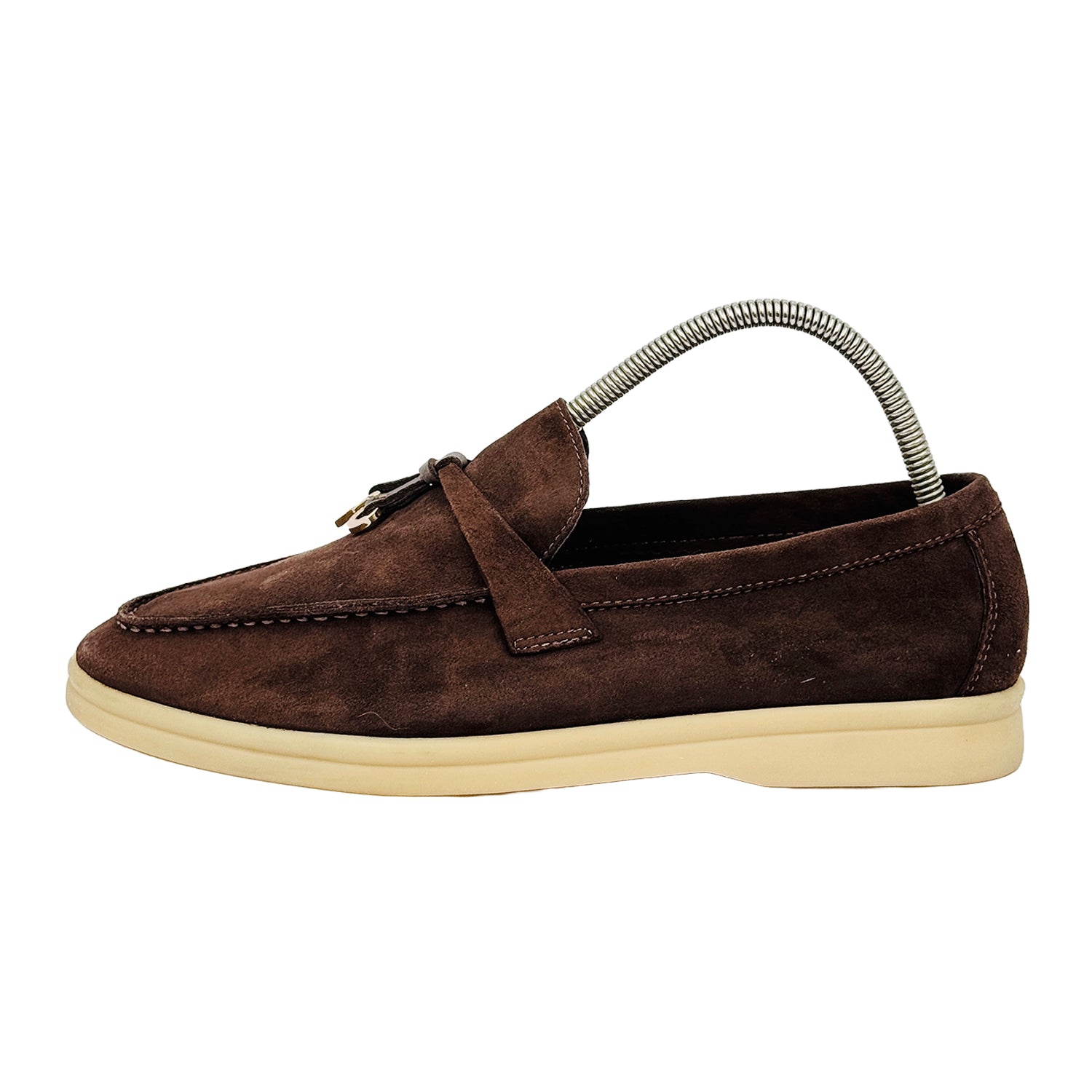 Image of Loro Piana Women's Brown Summer Charm Walk Loafers (Size 36) - J-61397