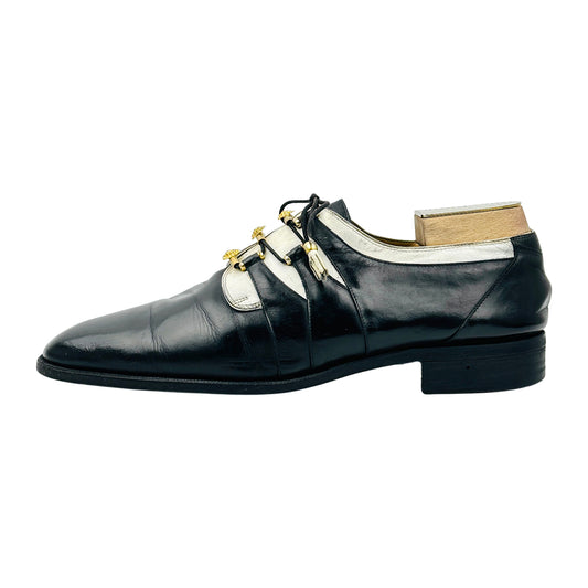 Mauri 'Black White' Gold Ornamented Shoes (Size 44/44.5)