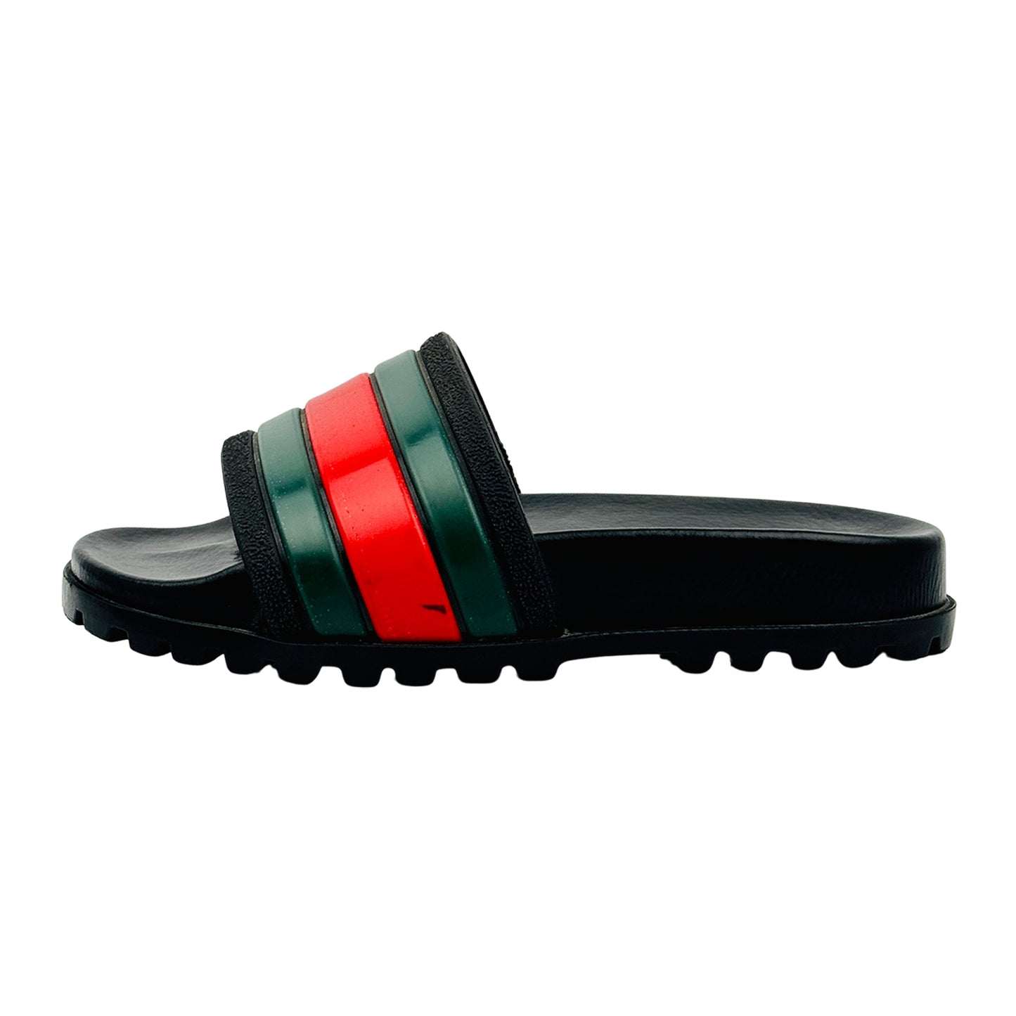 Gucci Men's Green Rubber Italian Slides (Size 40/41)