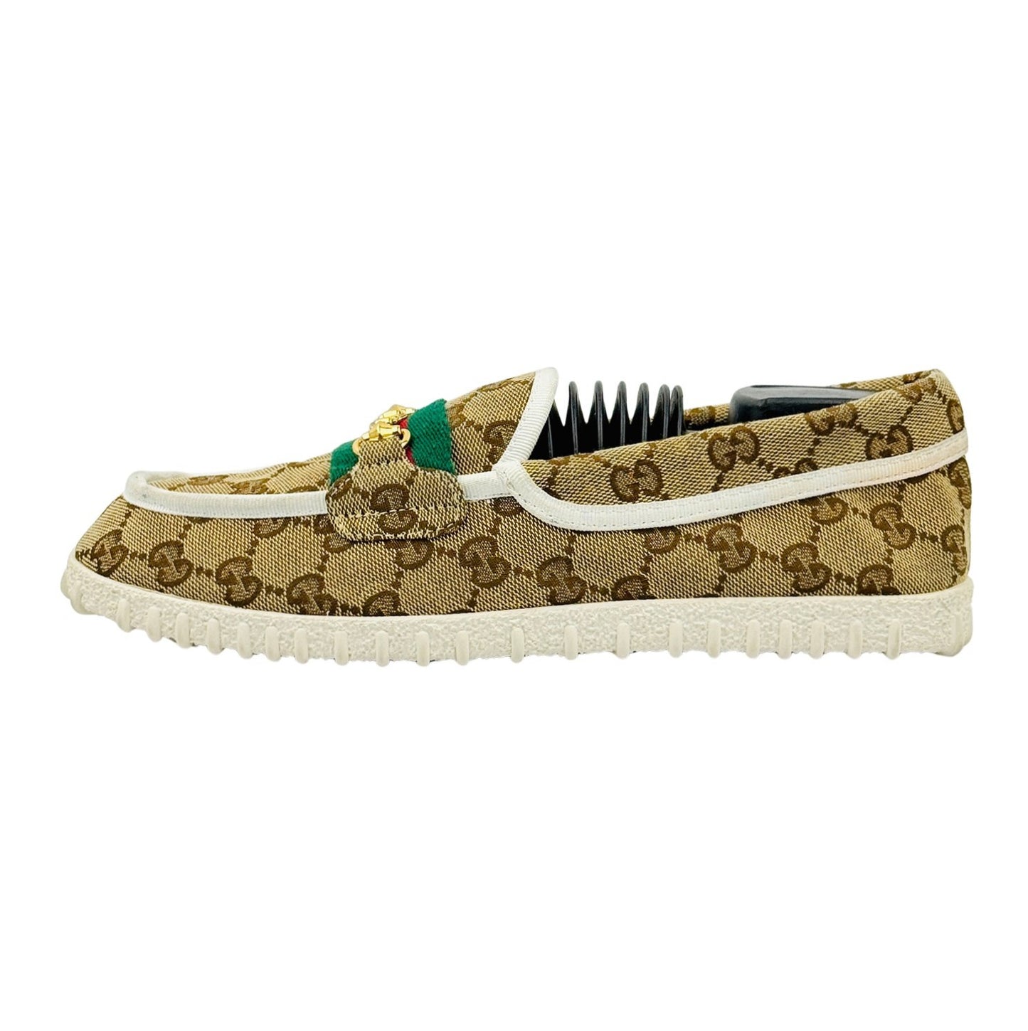Gucci Brown GG Supreme Horsebit Loafers (Size 41) - 655516