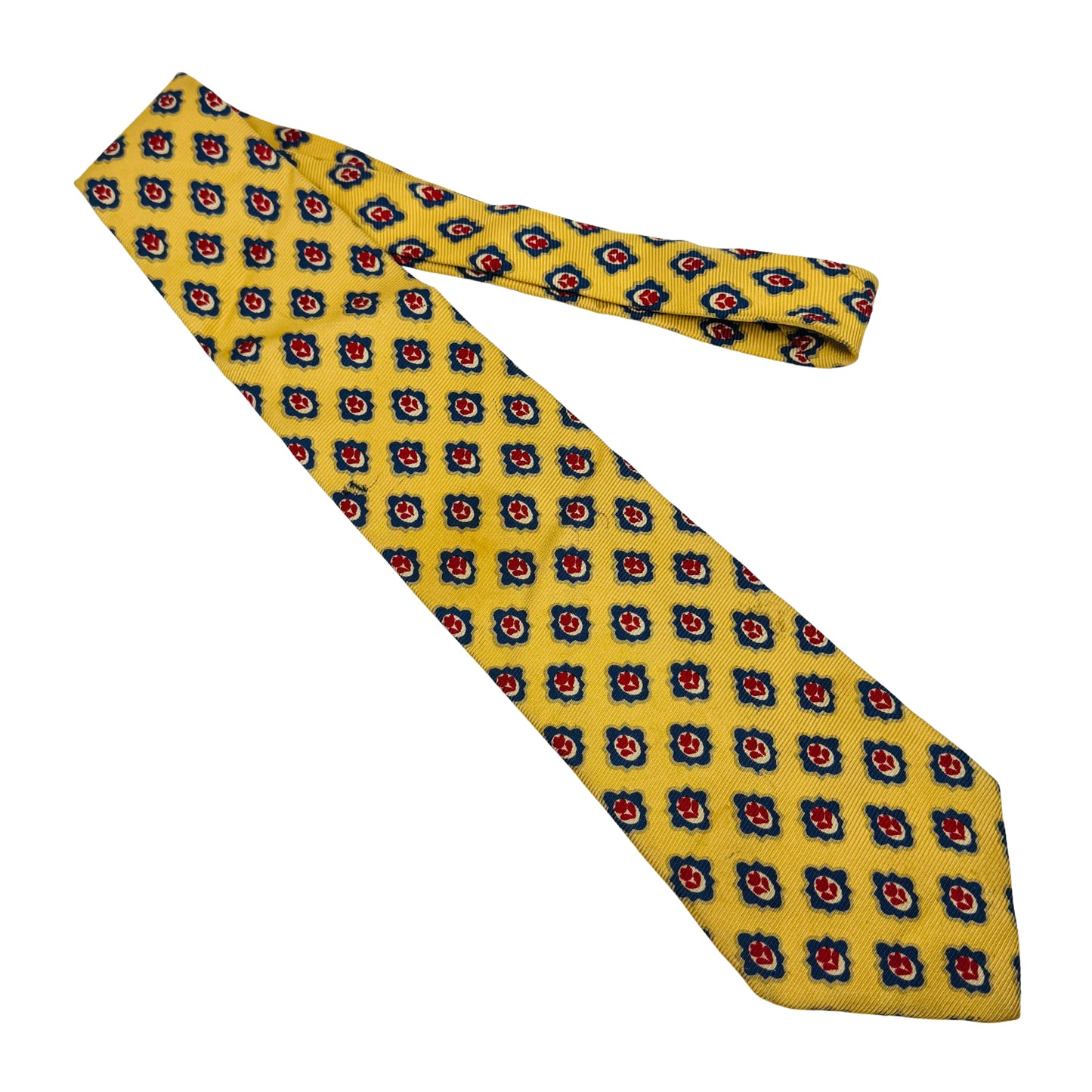 Bruberry Yellow 'Floral Medallion Pattern' Tie (Size Regular)