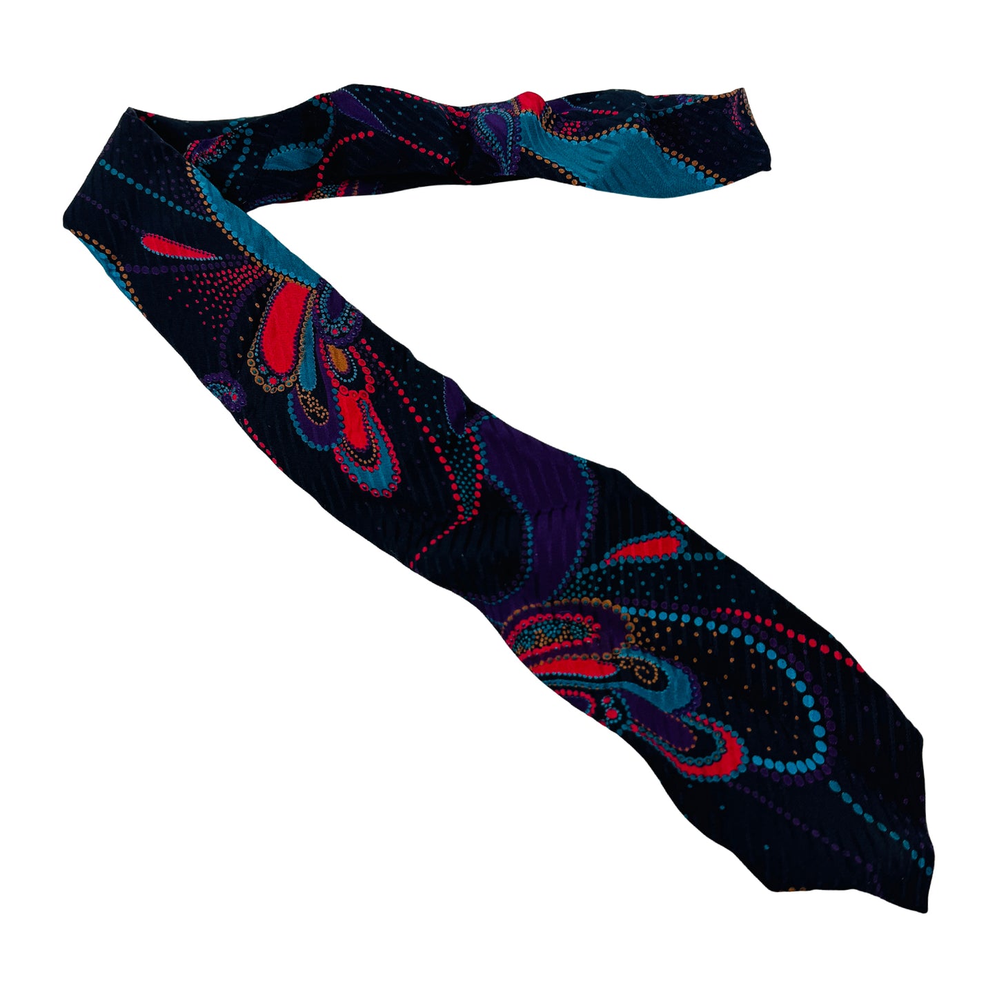 Christian Dior Black 'Dotted Pattern' Tie (Size Regular)