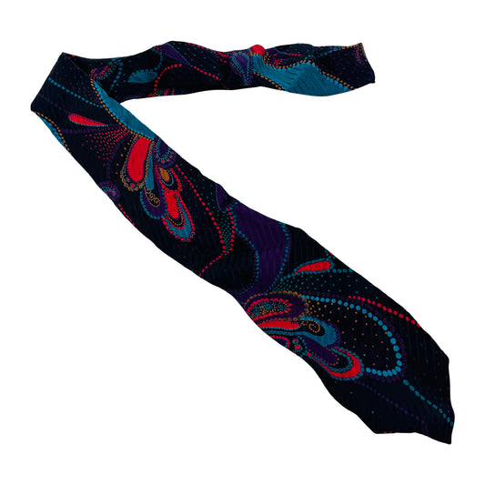 Christian Dior Black 'Dotted Pattern' Tie (Size Regular)