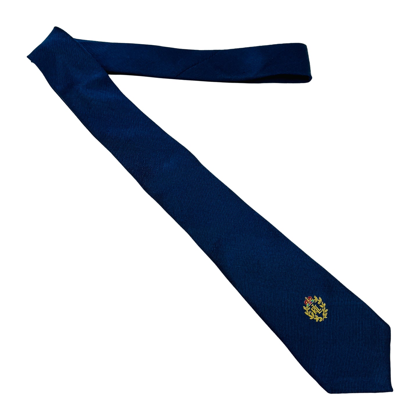 Lauren Ralph Lauren Navy 'Embroidered Crest' Tie (Size Slim Fit)
