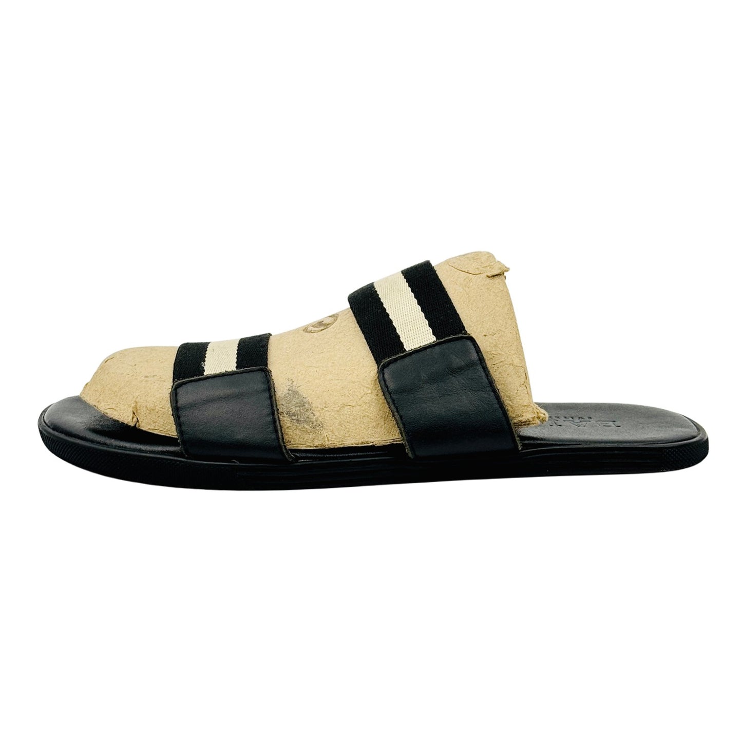 Bally Men's Black Leather Sandal Slides (Size 42.5/43)