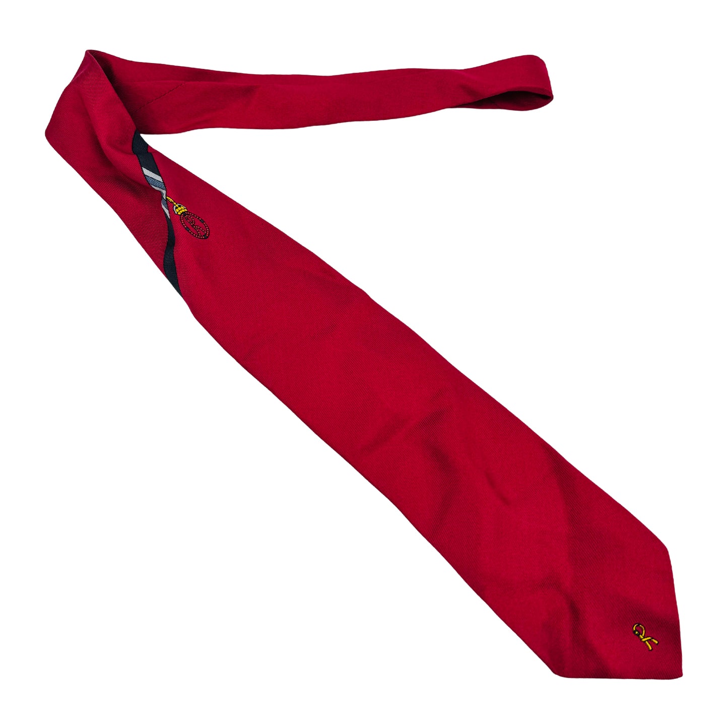 Roberta Di Camerino Red Embroidered Tie (Size Regular)