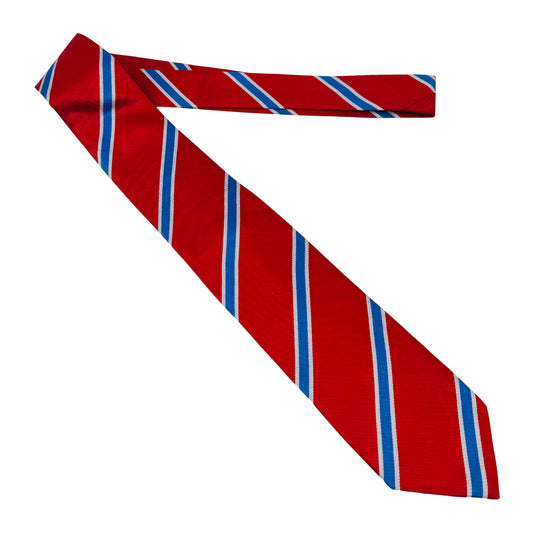 Eton Red Blue Diagonal Stripes Tie (Size Regular)