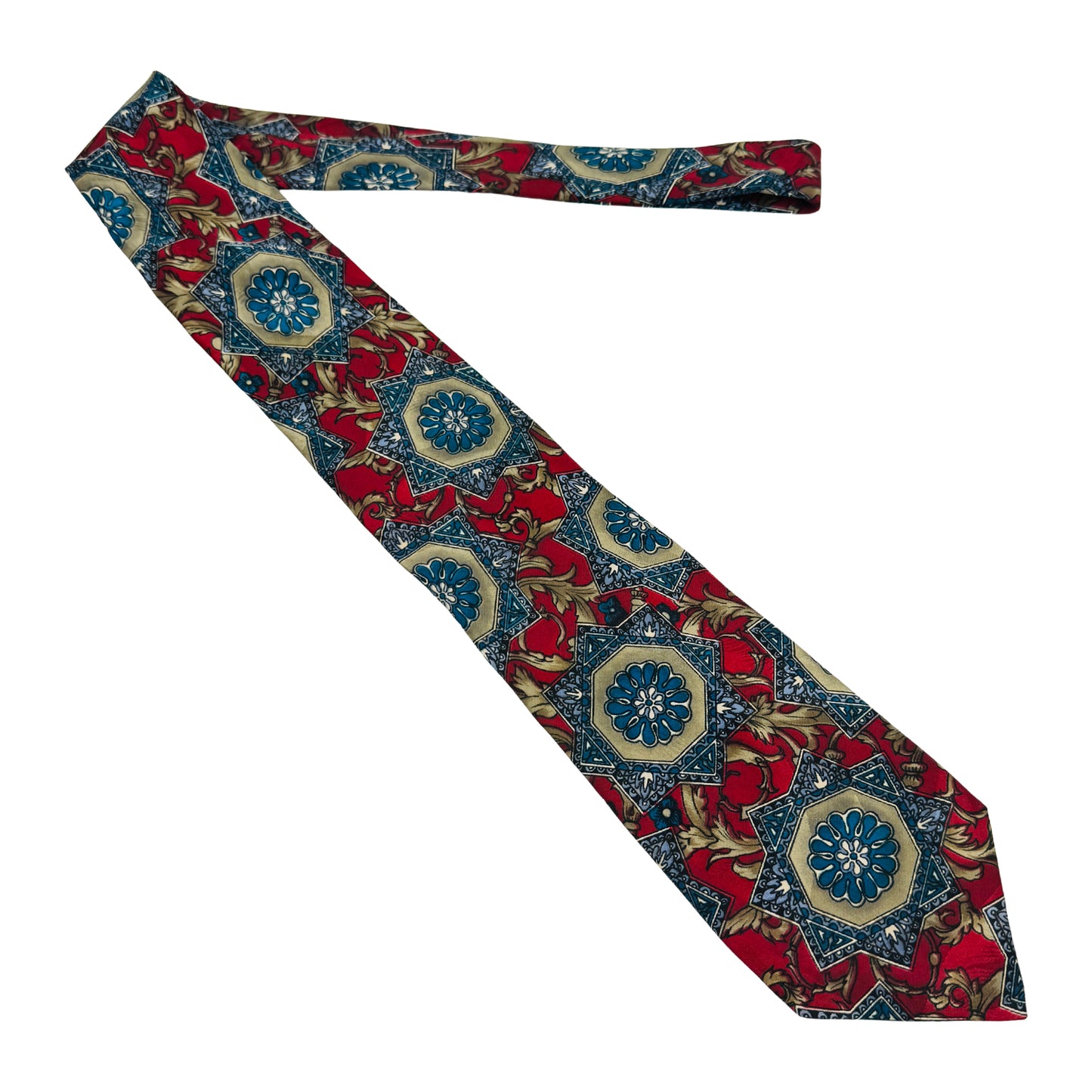 Yves Saint Laurent Multicolor 'Geometric Pattern' Tie (Size Regular)
