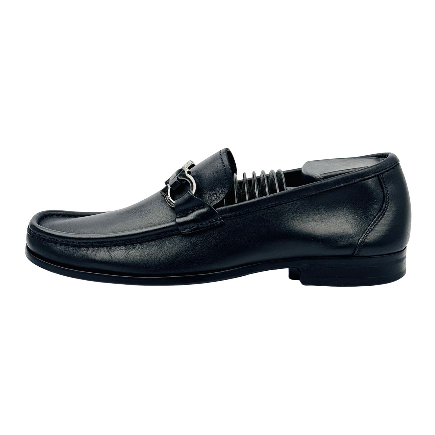 Salvatore Ferragamo Gancini Bit Black Loafers (Size 41/41.5) - YQ 7114