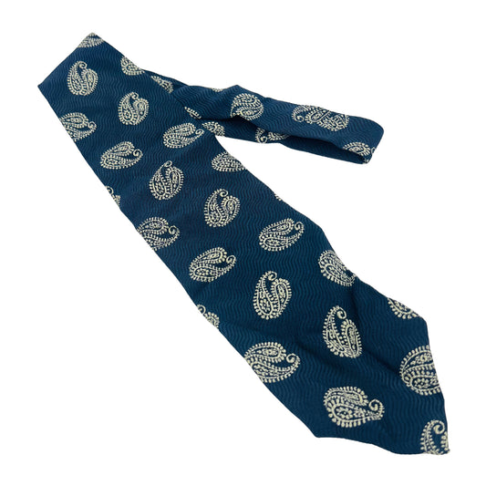 Giorgio Armani Deep Blue 'Paisley Pattern' Silk Tie (Size Regular)